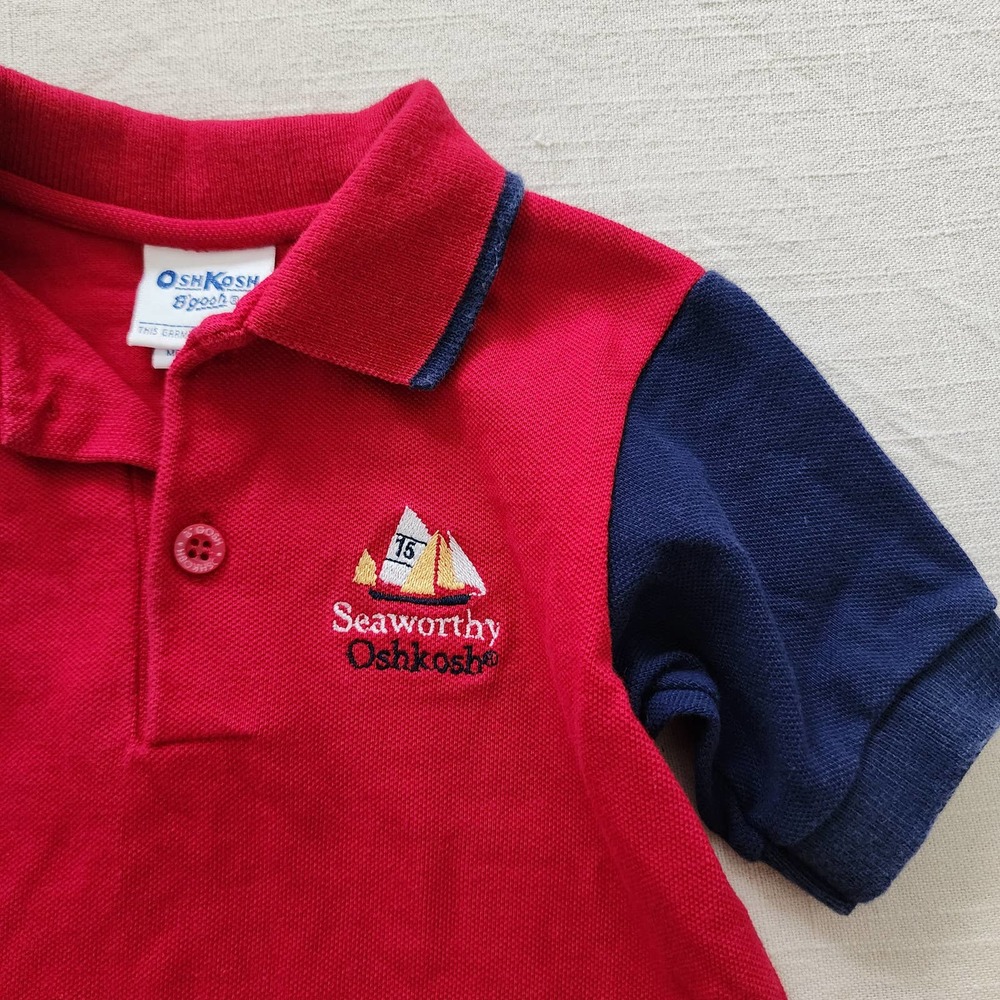 Vintage Oshkosh Sailboat Polo Shirt 2t